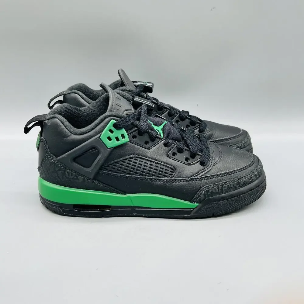Jordan Shoes Boy 4 Black Green Spizike Retro Basketball Athletic Sneaker Comfort